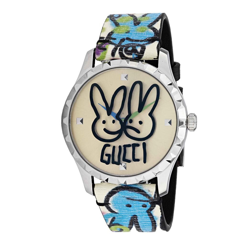 GUCCI 新年系列印花錶，3萬5000元。（GUCCI 提供）