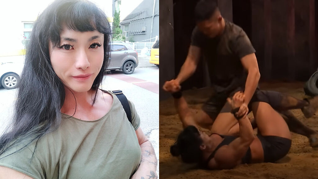 韓國運動綜藝節目《體能之巔》女選手遭男格鬥家壓胸惹爭議，她出面發聲。（圖／IG@chunri.kim、 Netflix Korea）