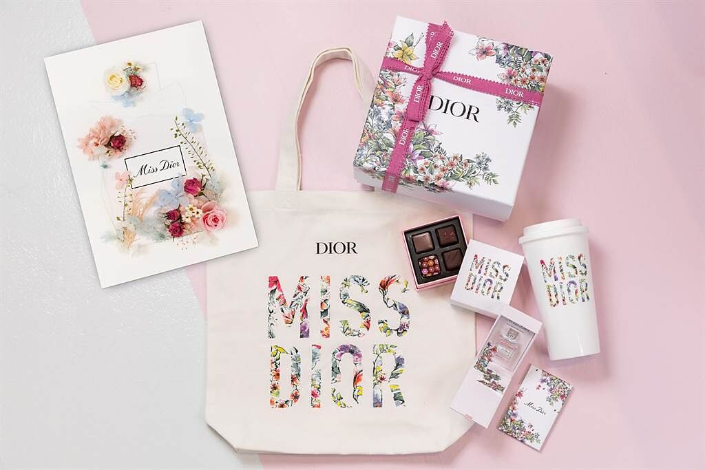 Miss Dior全活動系列贈圖，每樣商品都極具質感。（Dior提供）