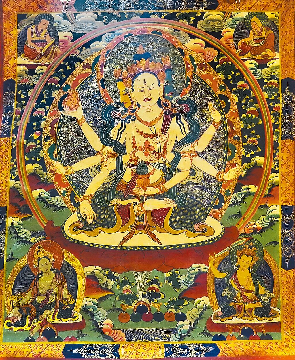 西藏唐卡《尊勝佛母》像。（照片提供天真軒）
