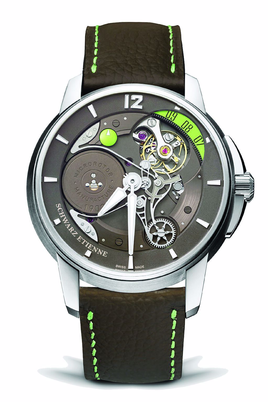 舒瓦茨以幽浮為靈感的Roswell系列腕表，53萬元。（Schwarz Etienne提供）