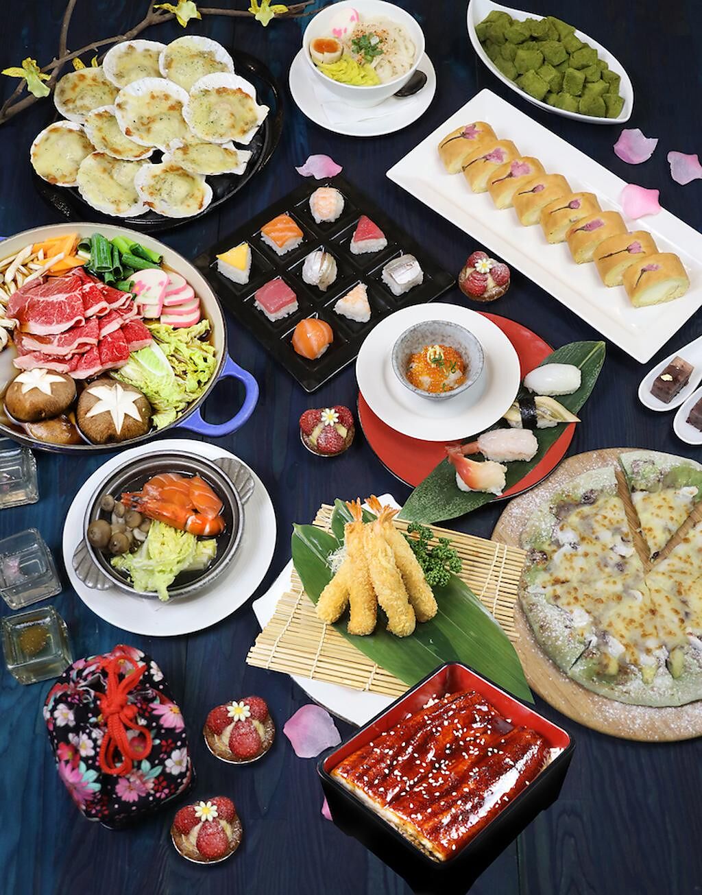 台中金典酒店的栢麗廳推出「日本和風美食節」活動。（台中金典酒店提供）